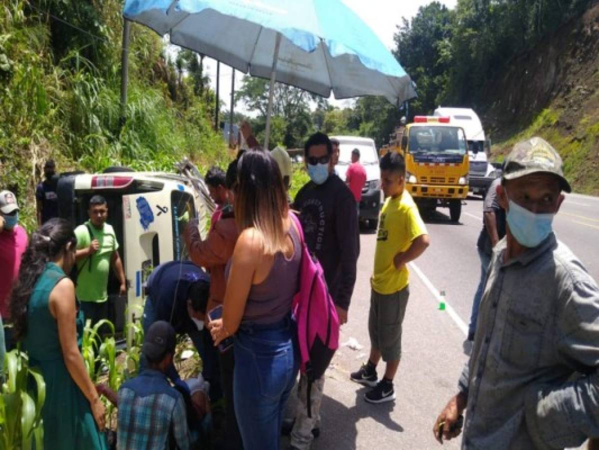 Honduras: Siete personas heridas deja accidente de tránsito en la carretera CA-5