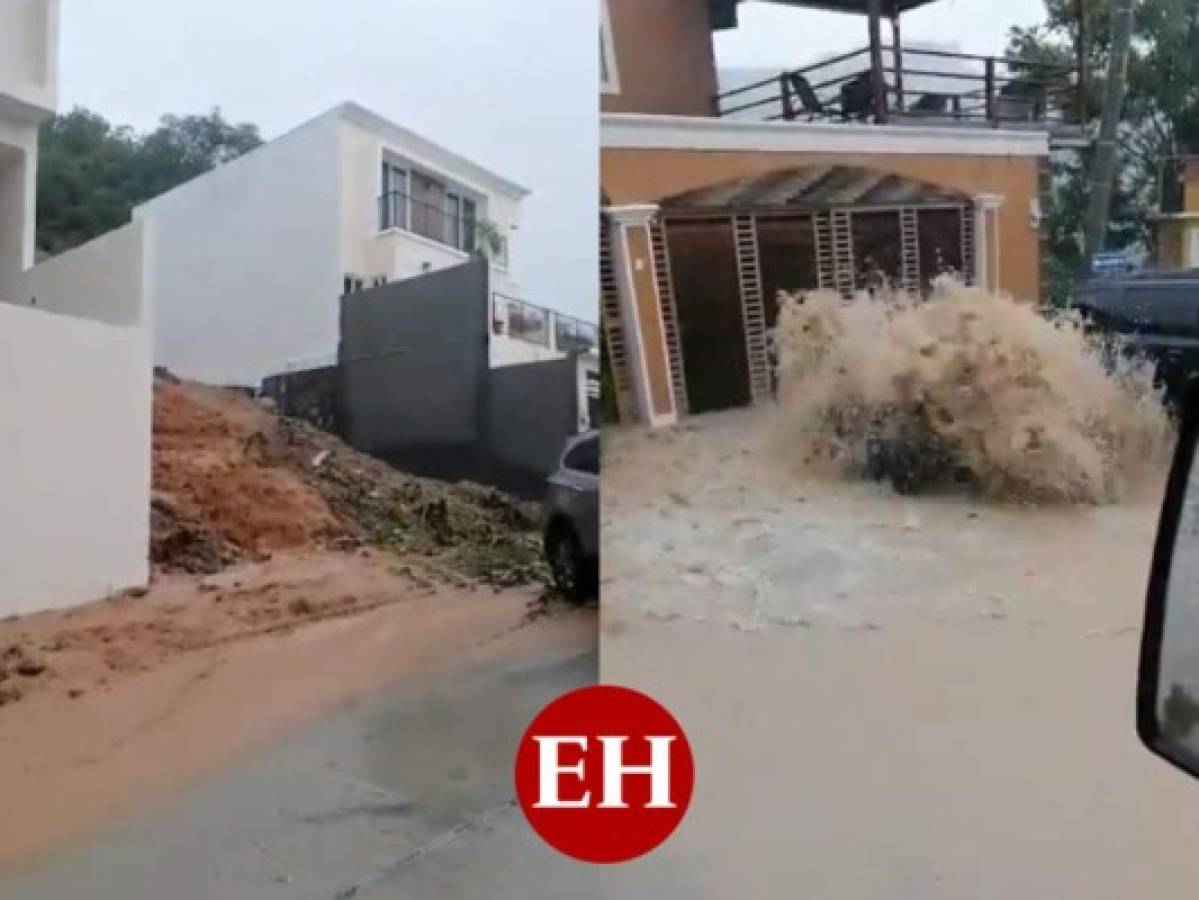 Caos, colapso vial y deslizamientos dejan lluvias en la capital de Honduras