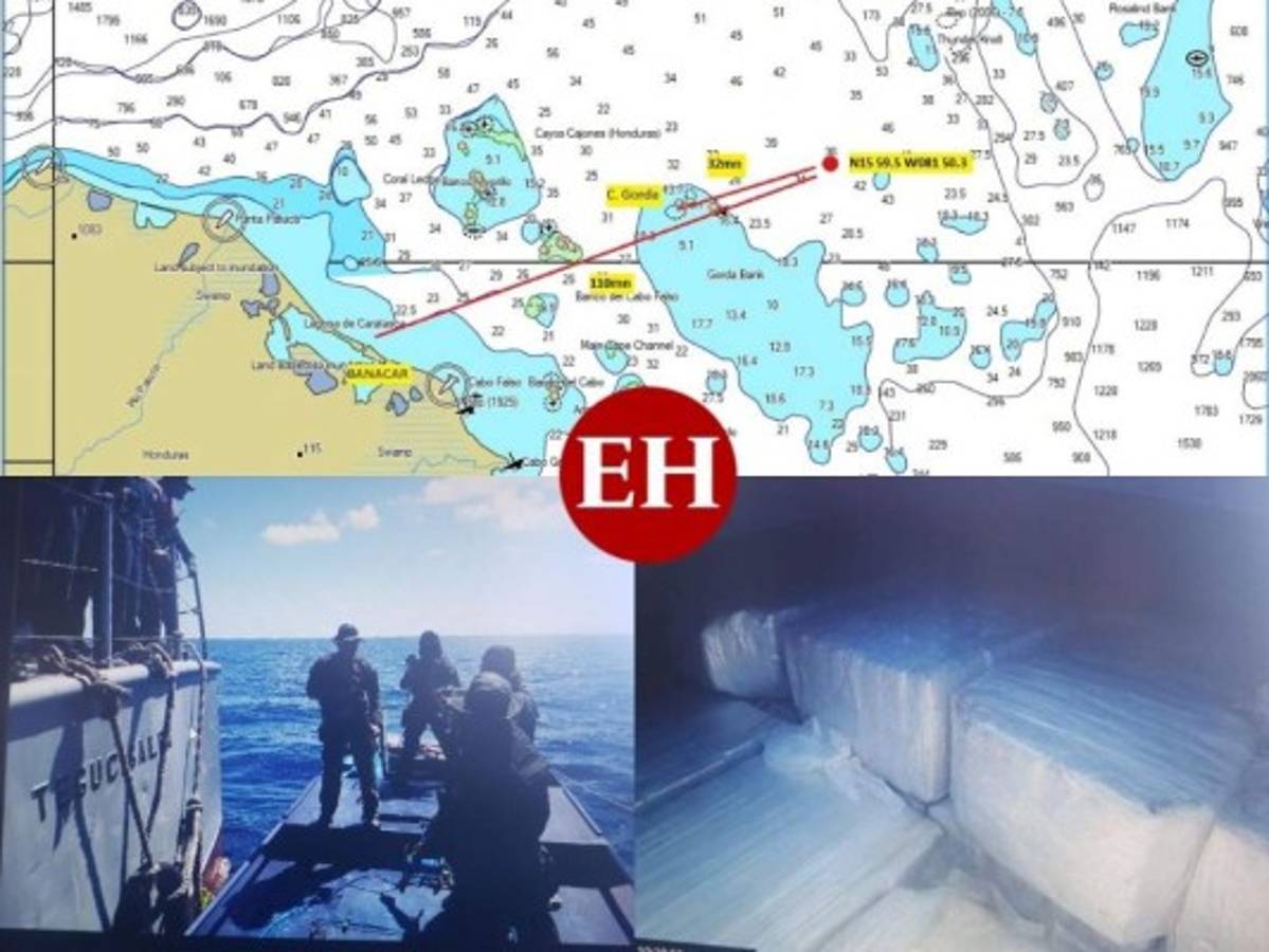 Interceptan embarcación con supuestos fardos de droga en Gracias a Dios