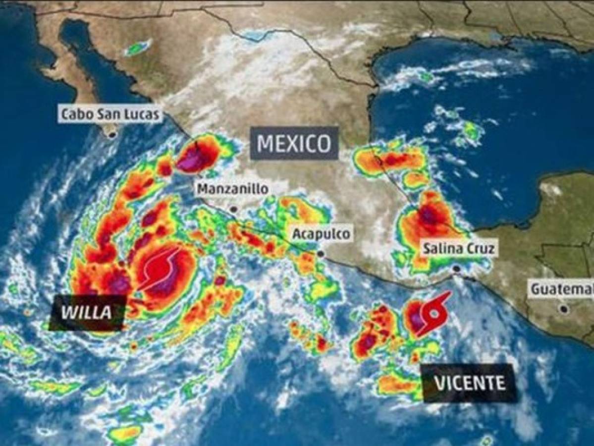 Huracán Willa crece frente a la costa mexicana del Pacífico 