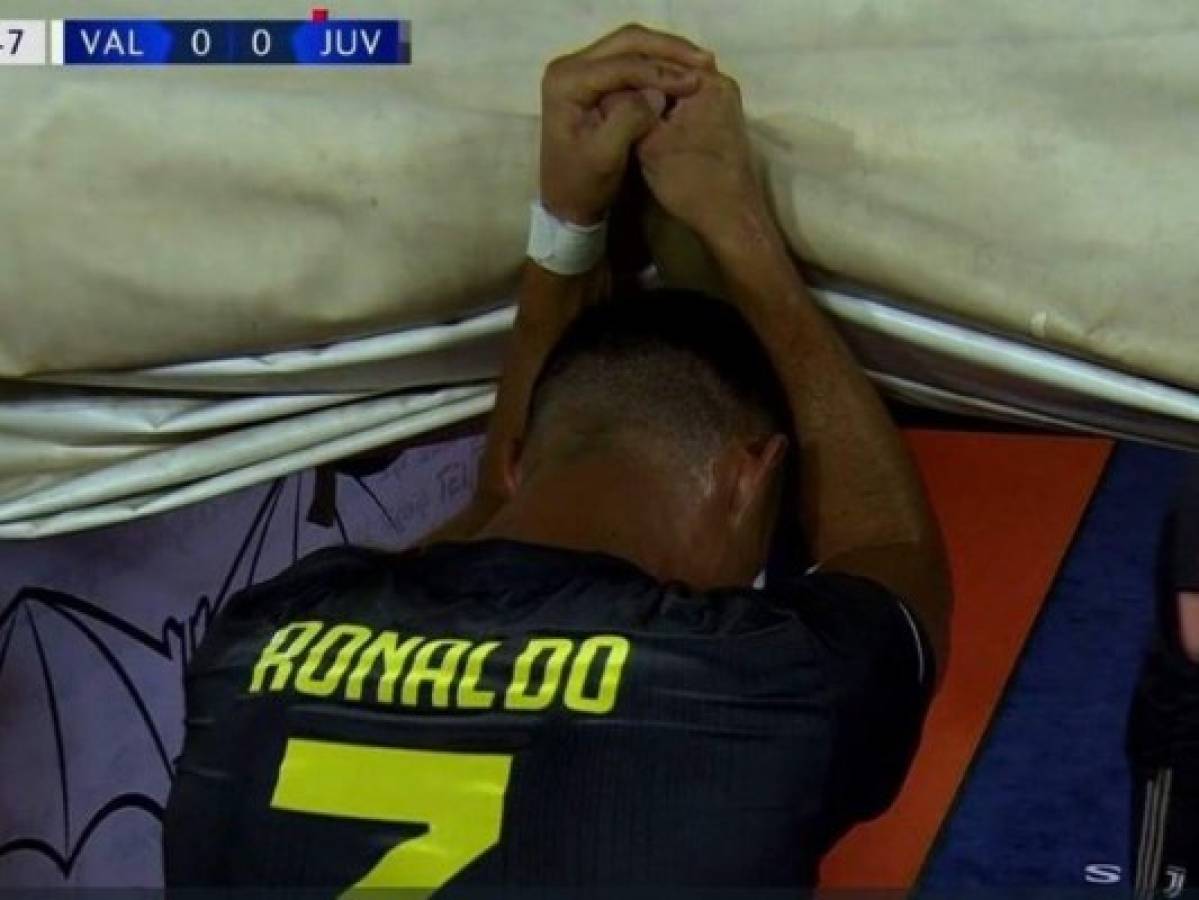 Las lágrimas de Cristiano Ronaldo tras su primera expulsión con Juventus