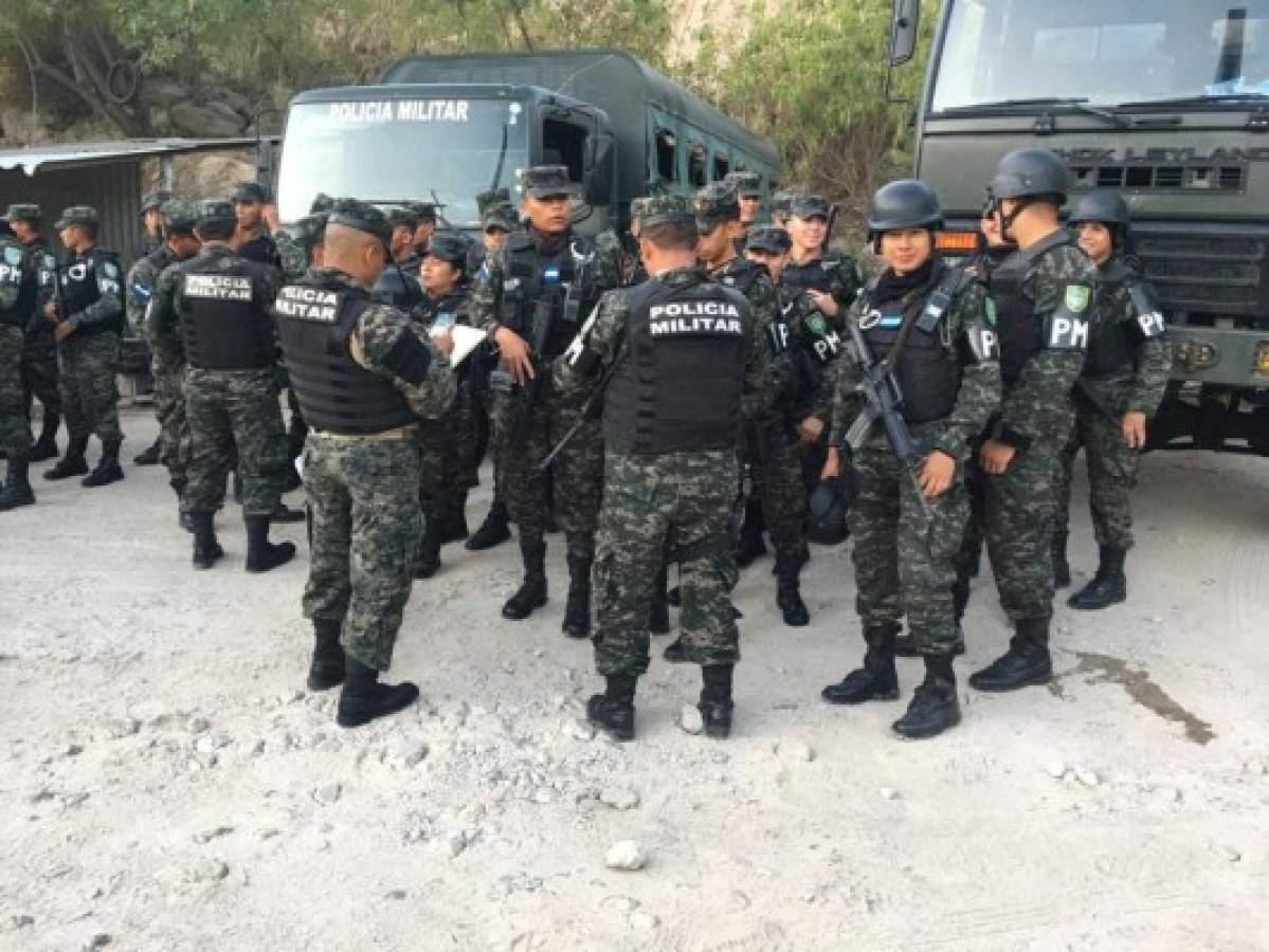 Fusina ejecuta fuertes operativos en El Pedregal, Yaguacire y la Villeda Morales de Comayagüela