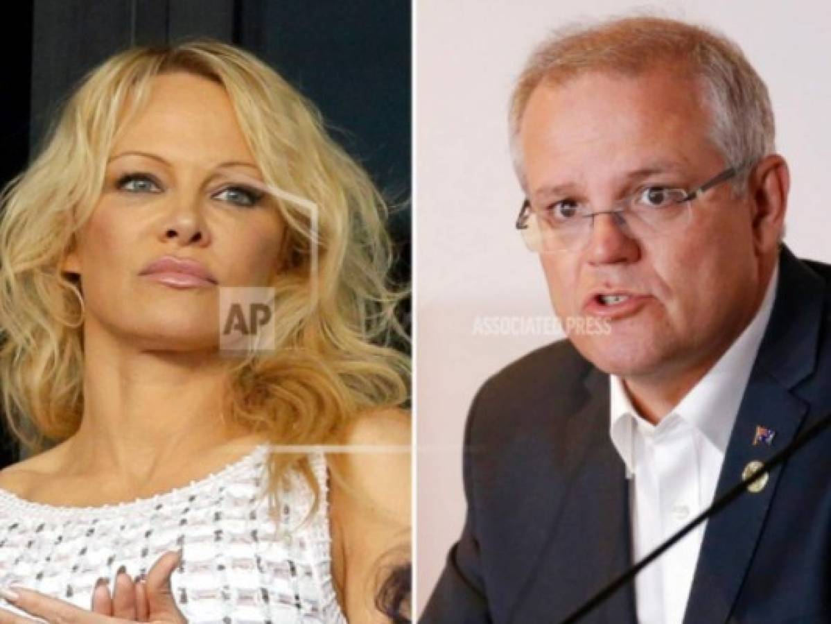 Pamela Anderson critica a primer ministro de Australia