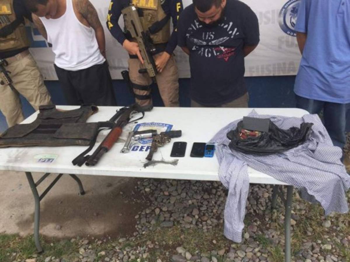 Parte del decomiso que se le realizó a los detenidos en La Ceiba (Foto: Cortesía Fusina)