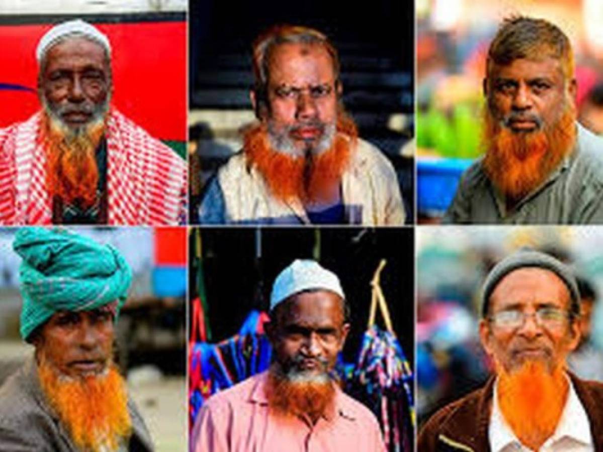 Las barbas naranjas que causan furor en Bangladés