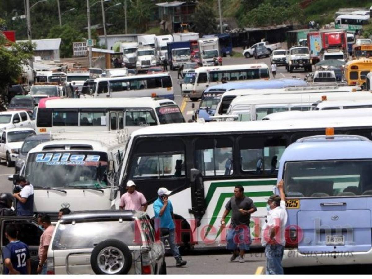 Protestas del transporte continuarán este viernes en Honduras