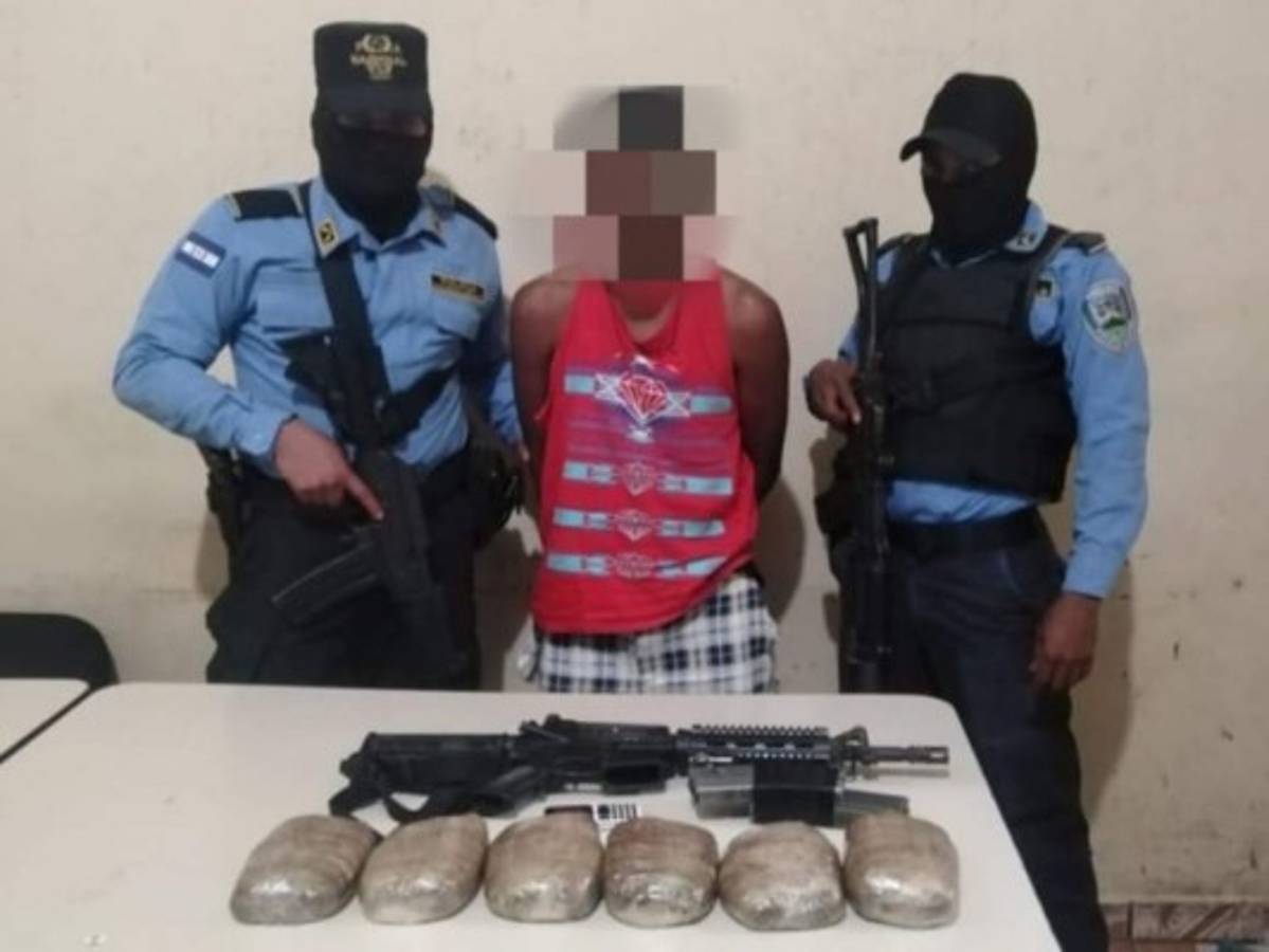 Con marihuana y un arma de fuego cae integrante de 'Los Pelones' en Choluteca  