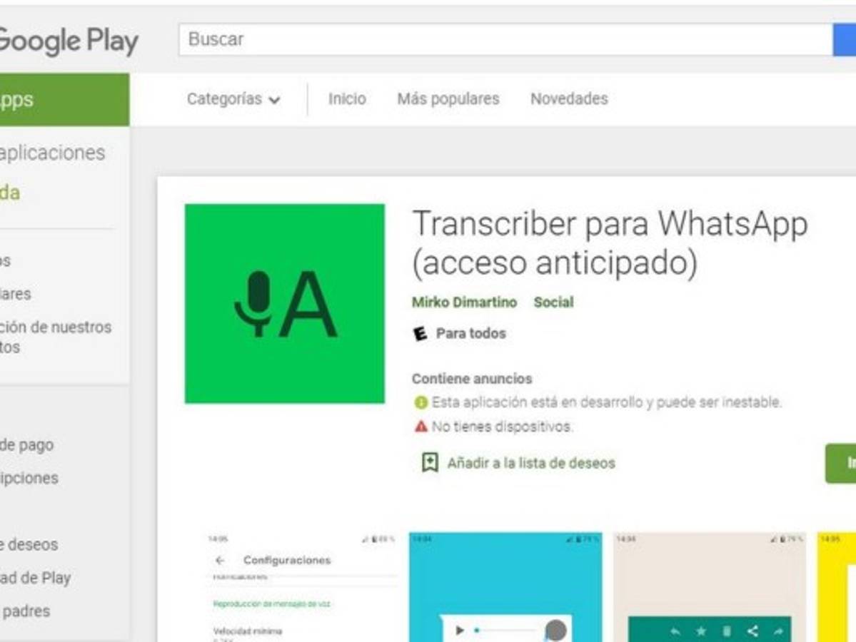 Esta es la aplicación que permite convertir las notas de voz de WhatsApp en texto