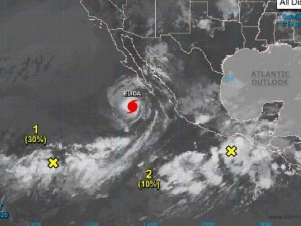 Se forma el huracán Elida frente al occidente de México