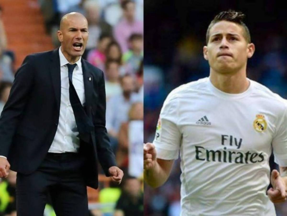 Zinedine Zidane habla sobre la situación de James Rodríguez en el Real Madrid