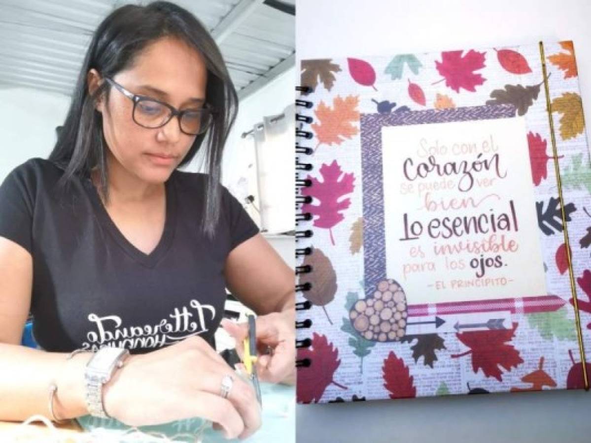 Los talleres de lettering, las libretas y los álbumes de foto son de los productos más pedidos de la joven. Foto: El Heraldo