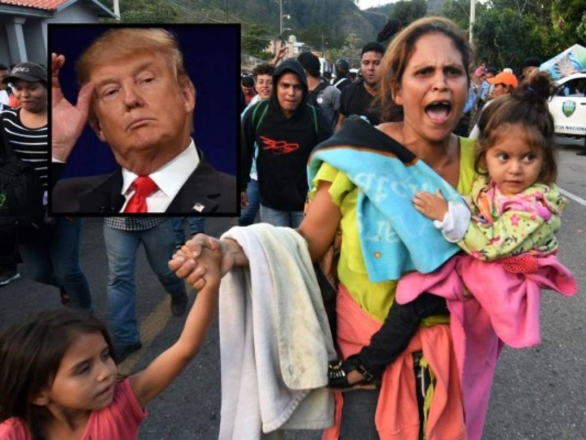 Donald Trump pide a demócratas detener el 'crimen' en la frontera sur tras salida de caravana migrante