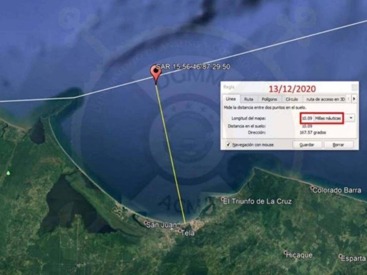 El mapa muestra el lugar exacto en el que Asis Joeman Dela Pena cayó al agua.