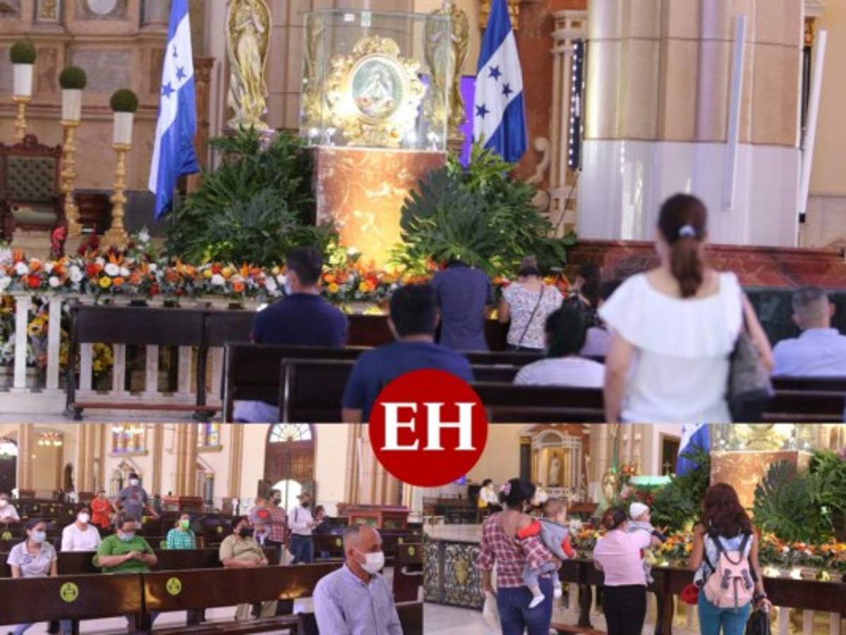 Virgen de Suyapa recibe cientos de visitas previo al cierre de templos