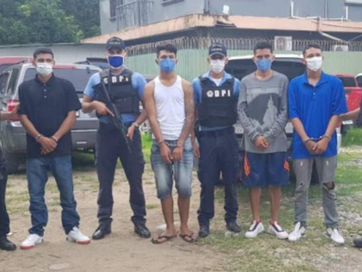 Capturan a seis presuntos sicarios de la Mara Salvatrucha en El Progreso