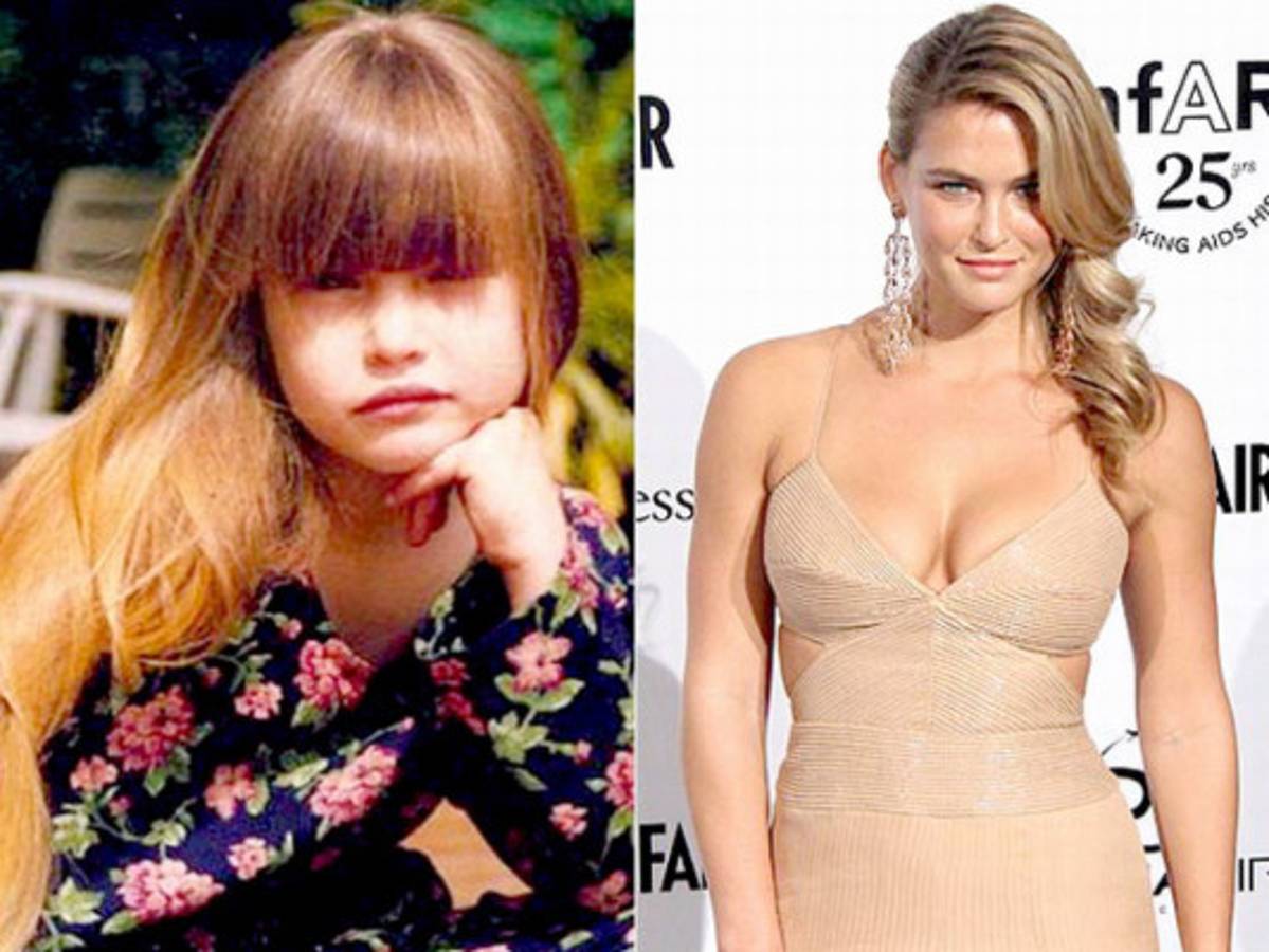 Famosas modelos, bellas desde que eran niñas