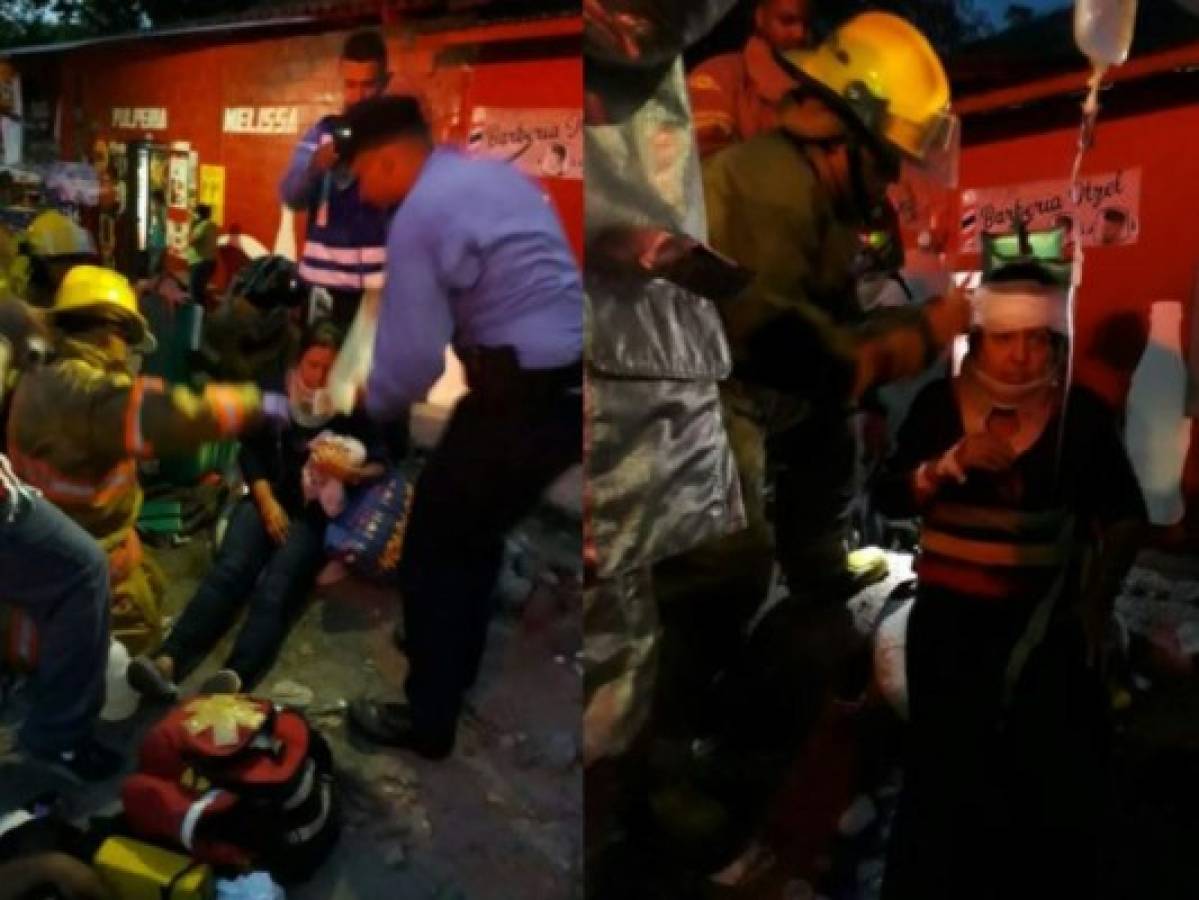 Al menos 15 heridos deja accidente de bus que impactó contra un árbol en Comayagua