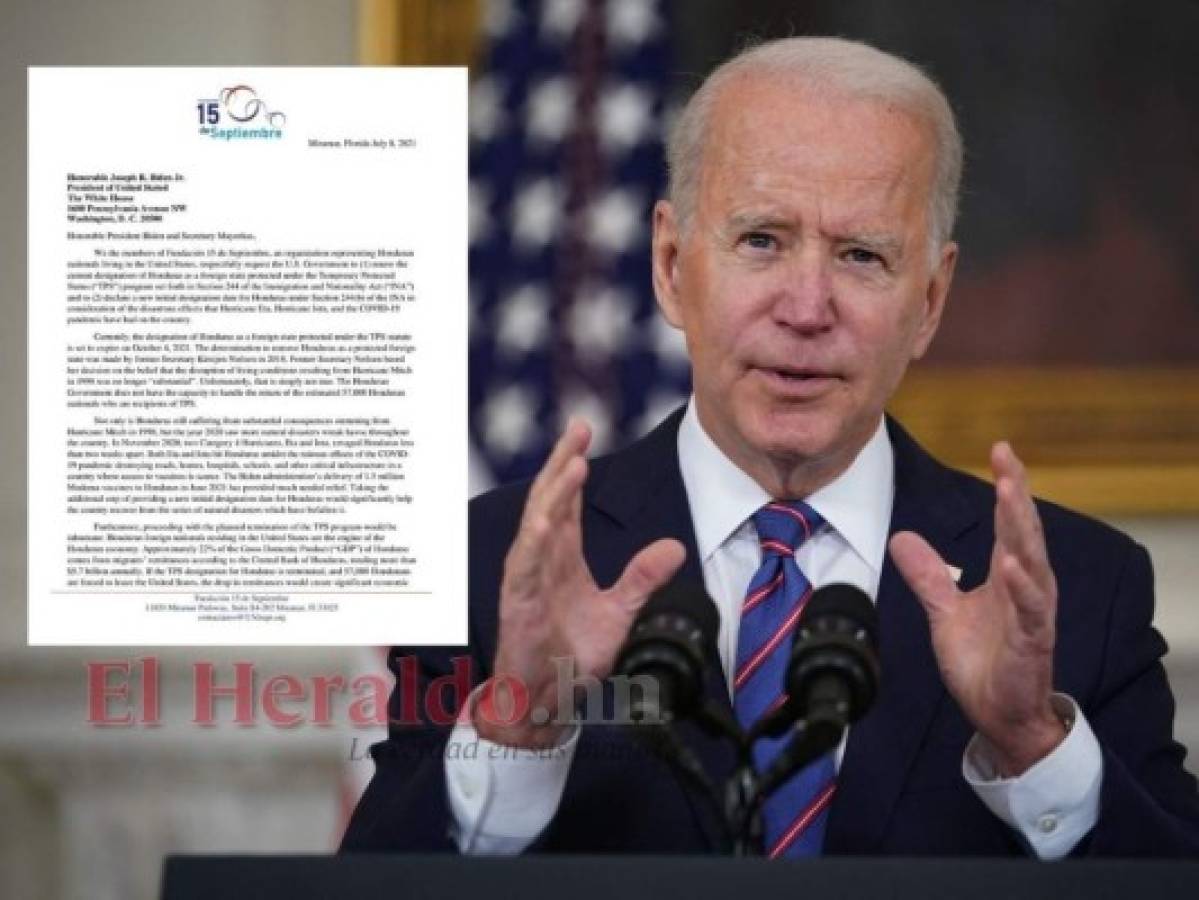 Hondureños en EE UU envían carta al presidente Biden para un nuevo TPS