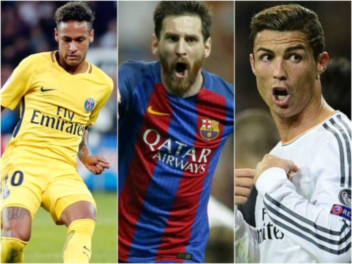 Neymar, Leo Messi y Cristiano Ronaldo, entre candidatos al premio The Best de la FIFA