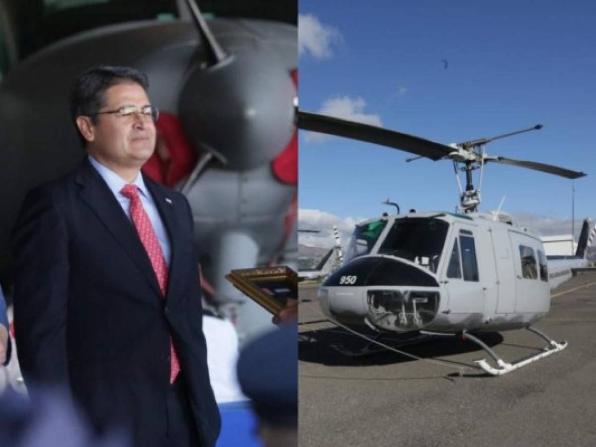 JOH tras donación de EE UU de avión y cuatro helicópteros: 'La entrega de este equipo fortalecerá la FAH'  