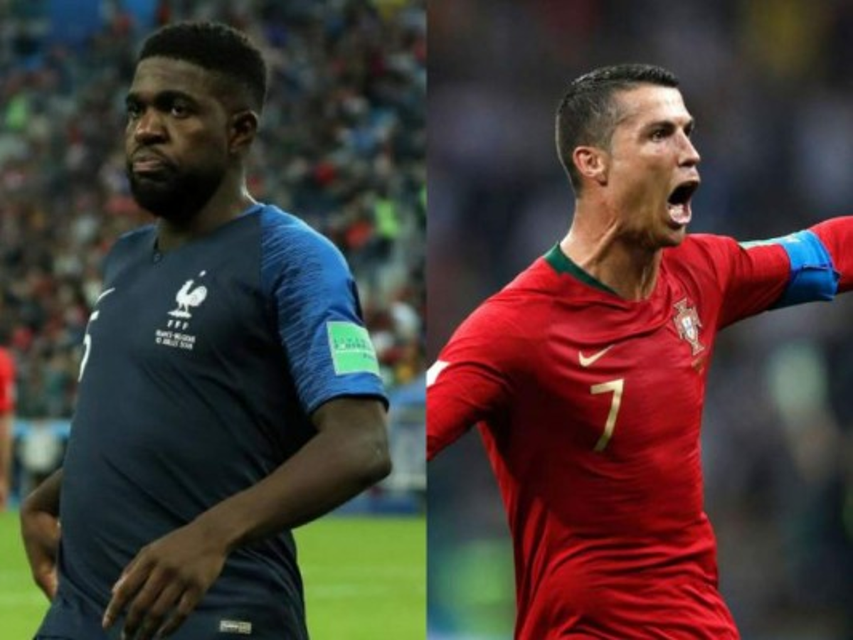 Vídeo: Eufórica celebración de Samuel Umtiti tras gol de Cristiano Ronaldo a España