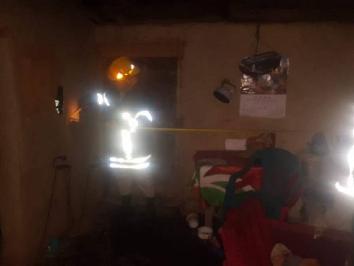 Dos niños mueren carbonizados durante incendio en Guaimaca