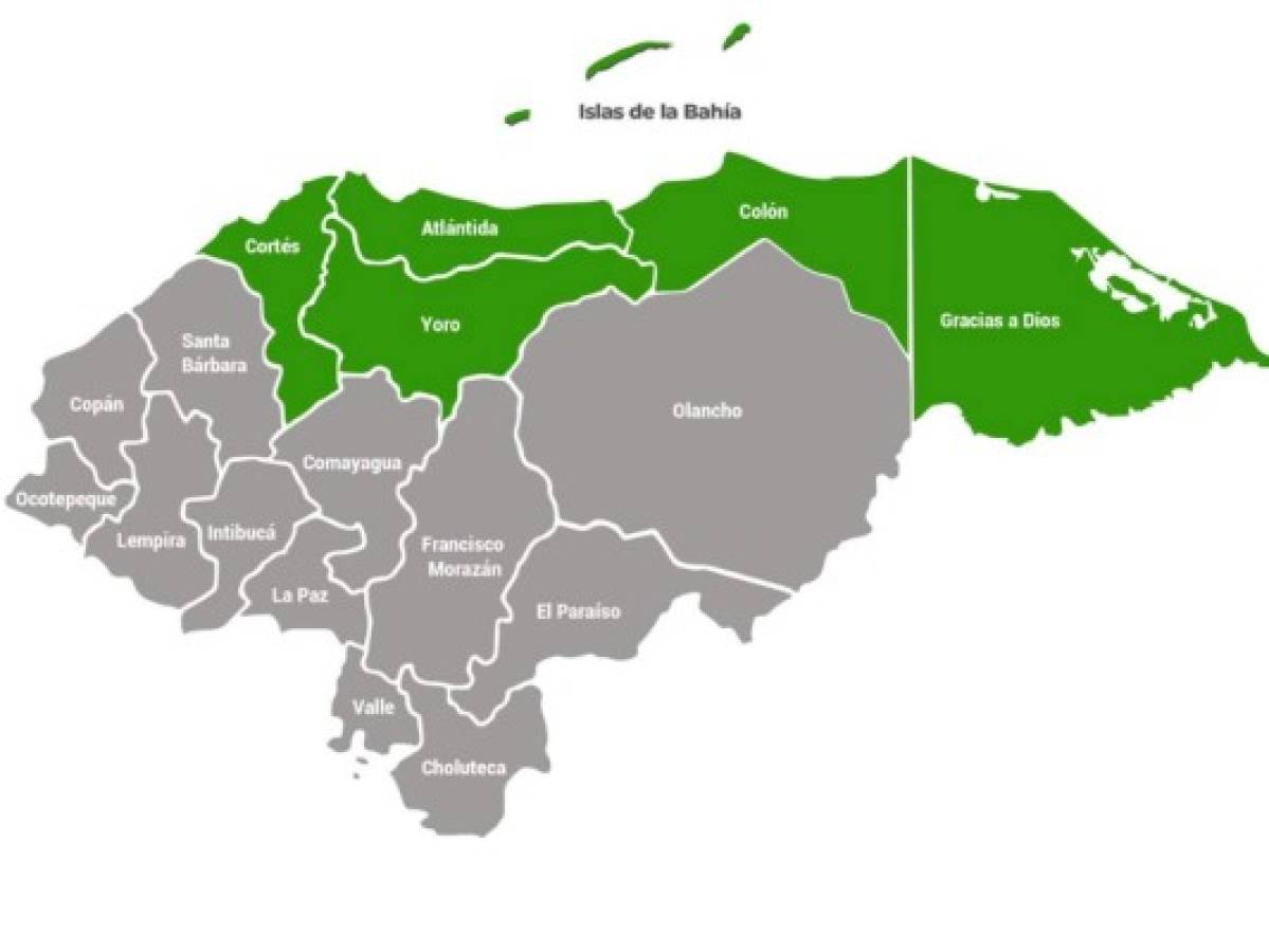 Por masa de aire frío decretan alerta verde para seis departamentos de Honduras  