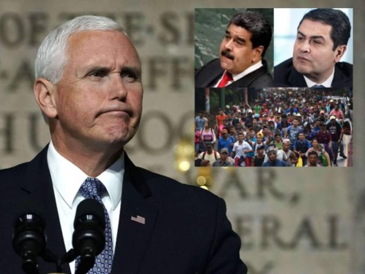 Mike Pence: 'Según Honduras caravana de migrantes fue financiada por Venezuela'