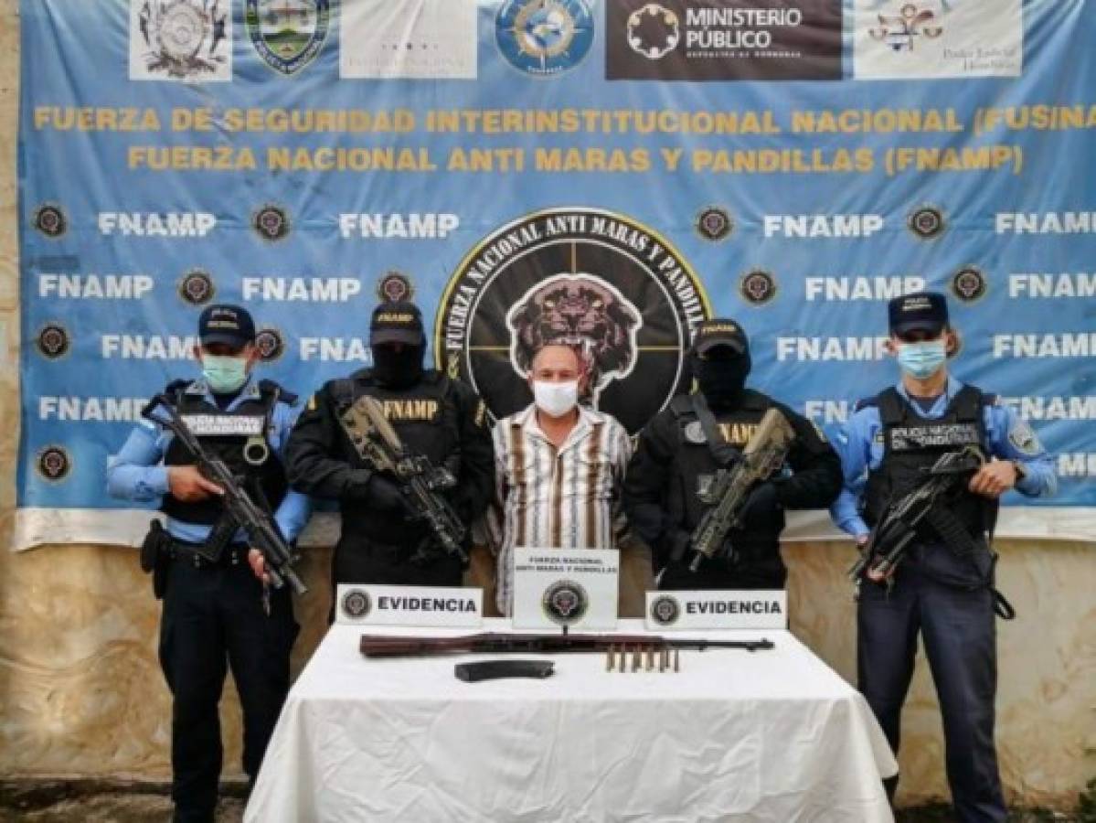 Con armas prohibidas capturan a 'El Pelón' en Comayagua
