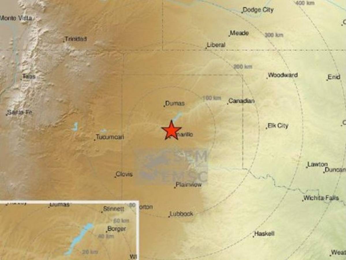 Sismo de 4 grados sacude este sábado a Amarillo, Texas
