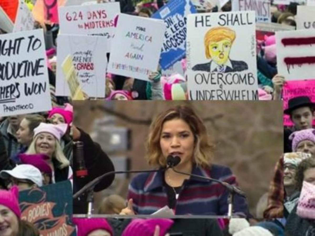 La hondureña América Ferrera brinda poderoso discurso contra Donald Trump