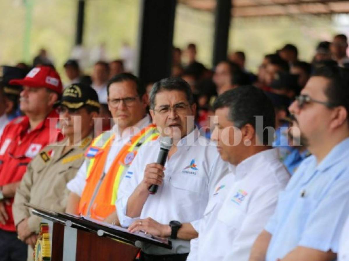 Juan Orlando Hernández reconoce labor de Conapremm durante Semana Santa