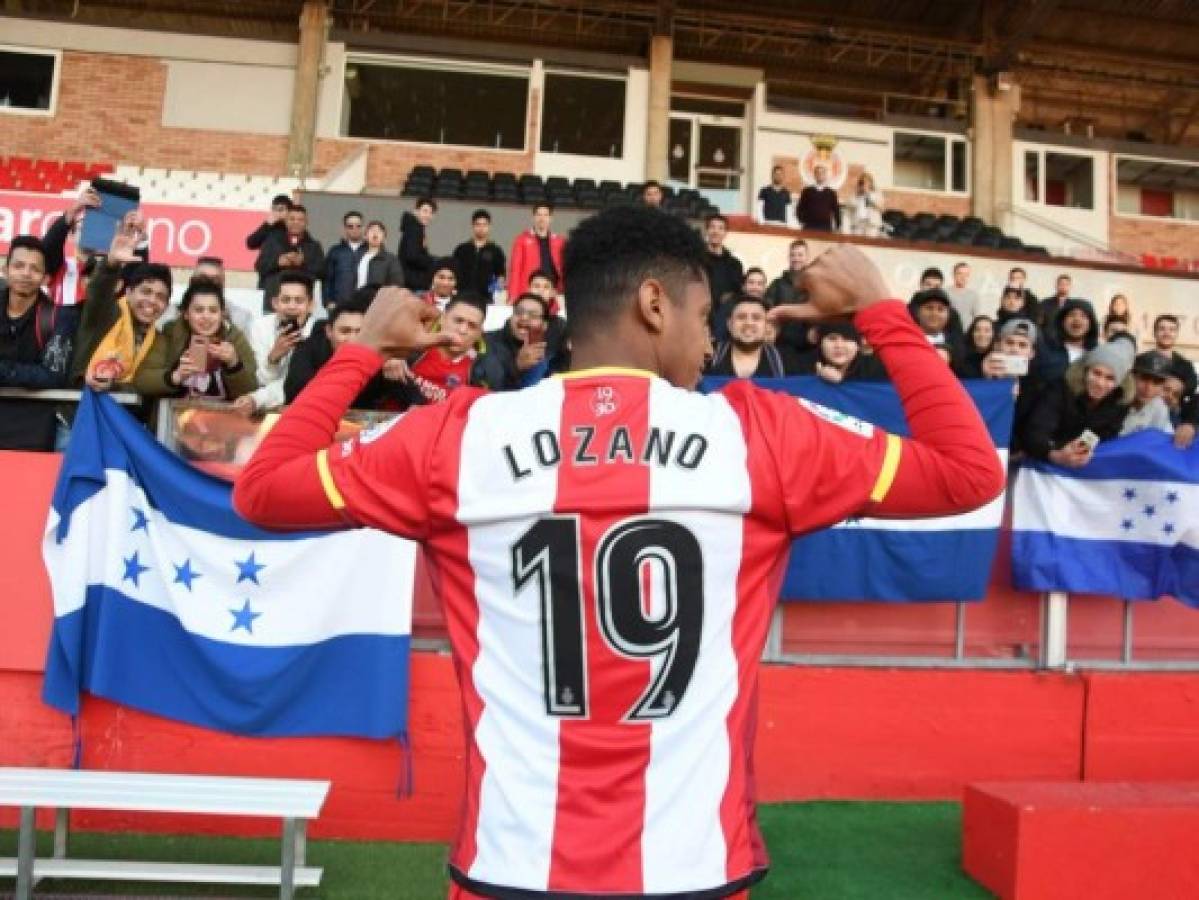 Hondureños arroparon al Choco Lozano en su presentación oficial con el Girona FC