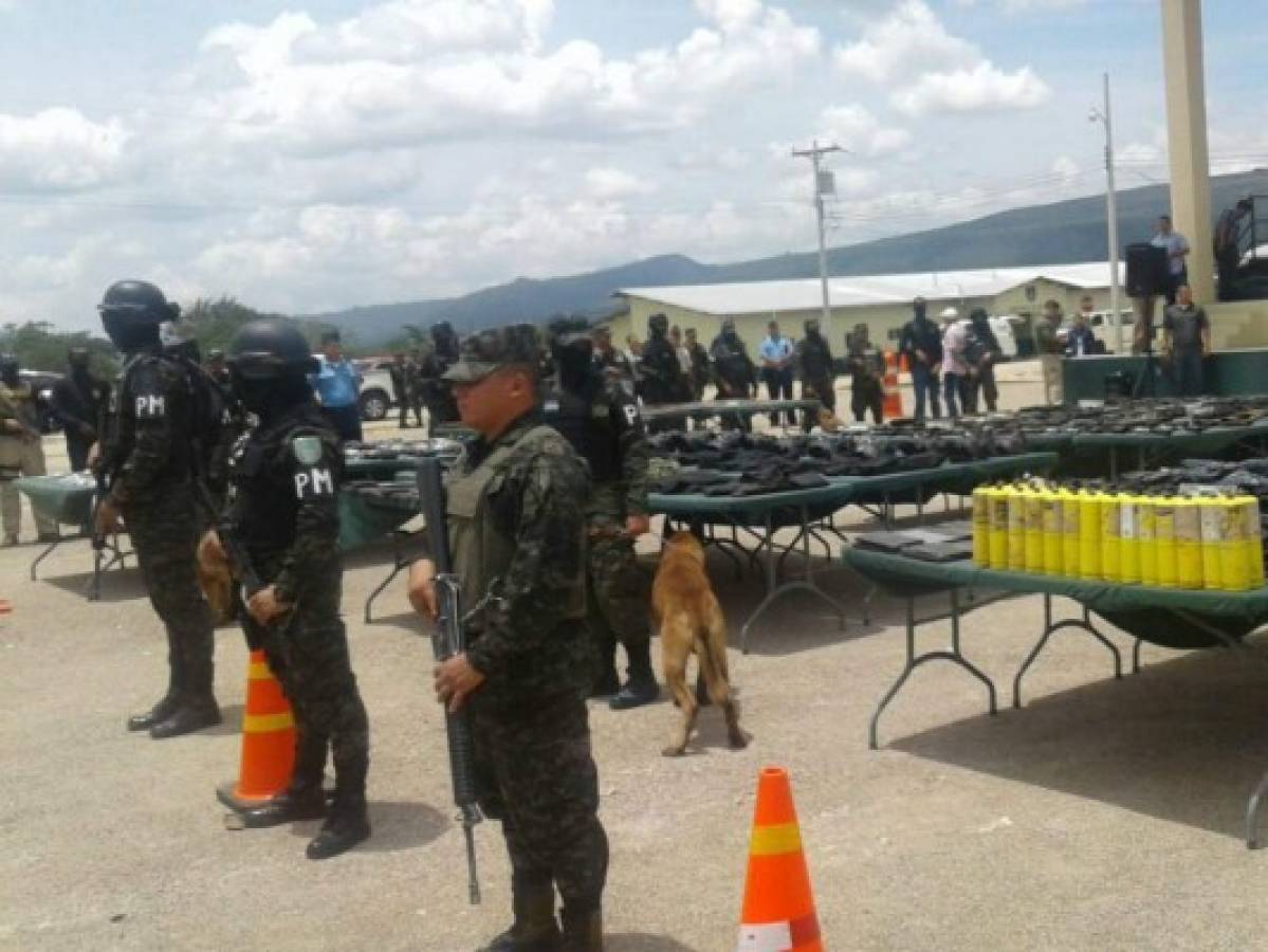 Enorme arsenal hallan en los módulos donde estaban la Mara Salvatrucha y la pandilla 18 en Támara