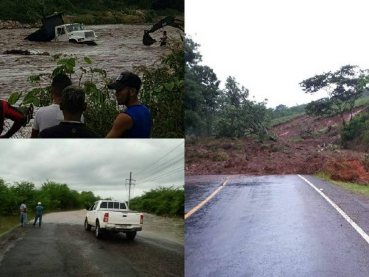 Estas son las zonas afectadas por las fuertes lluvias en Honduras