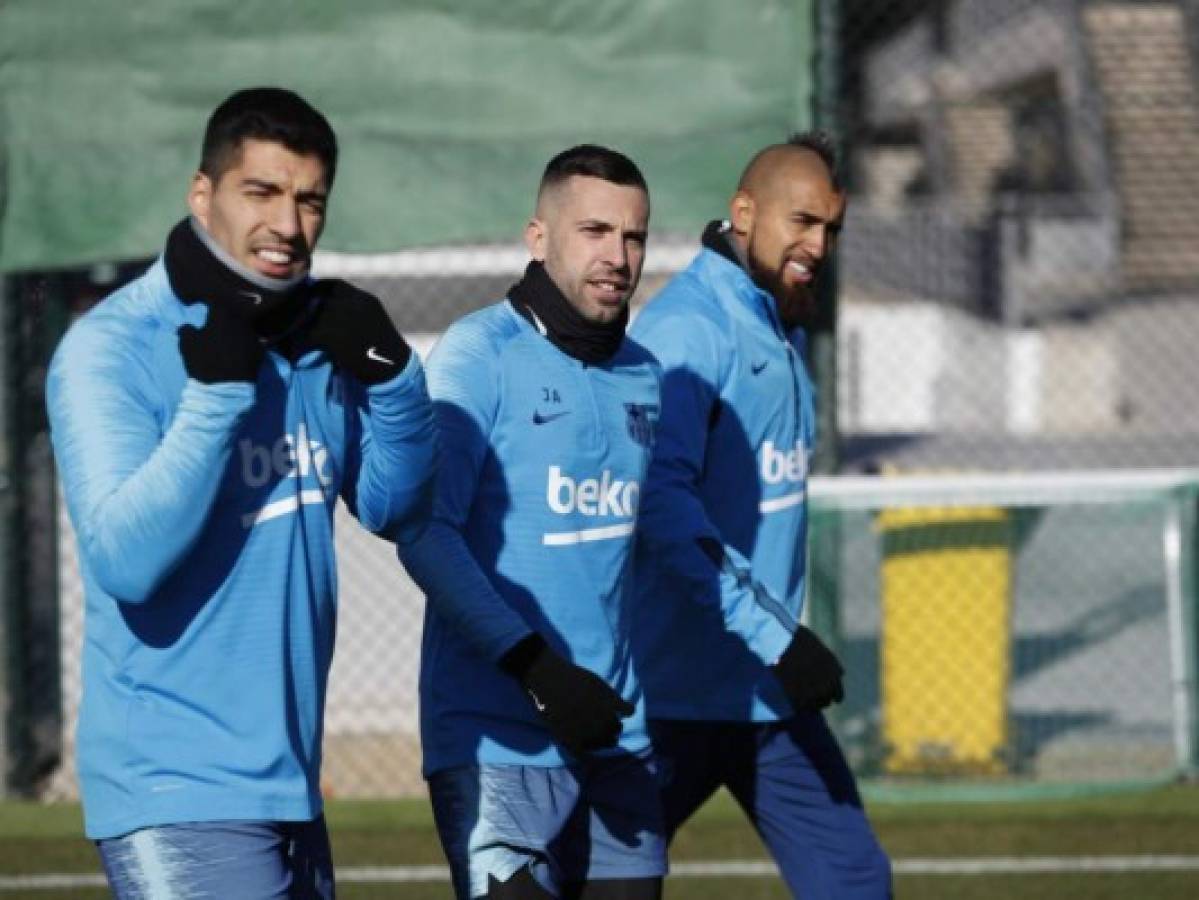 ﻿ El Barça se entrena sin Messi a dos días de recibir al Real Madrid