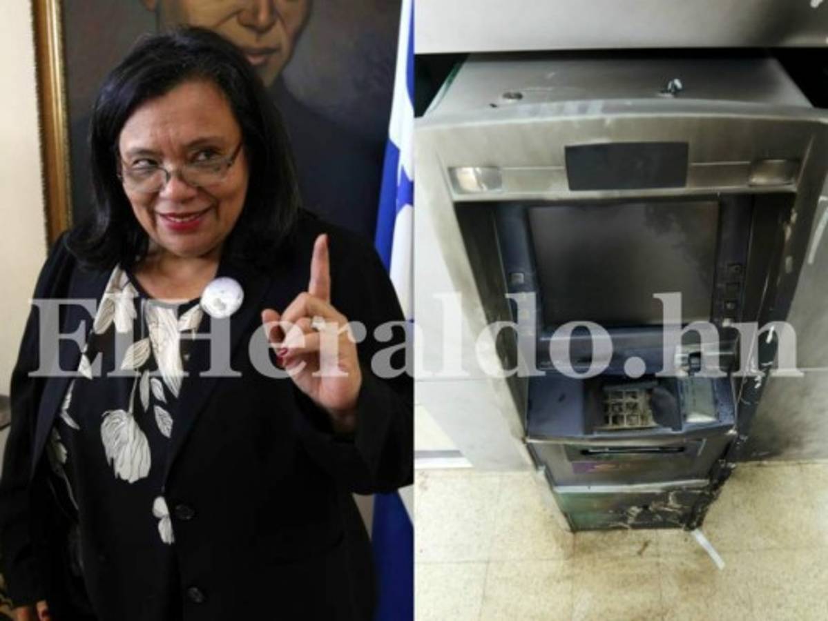 Rectora Julieta Castellanos sobre incendio de cajero automático en UNAH: 'Habrá sanciones por actos vandálicos'