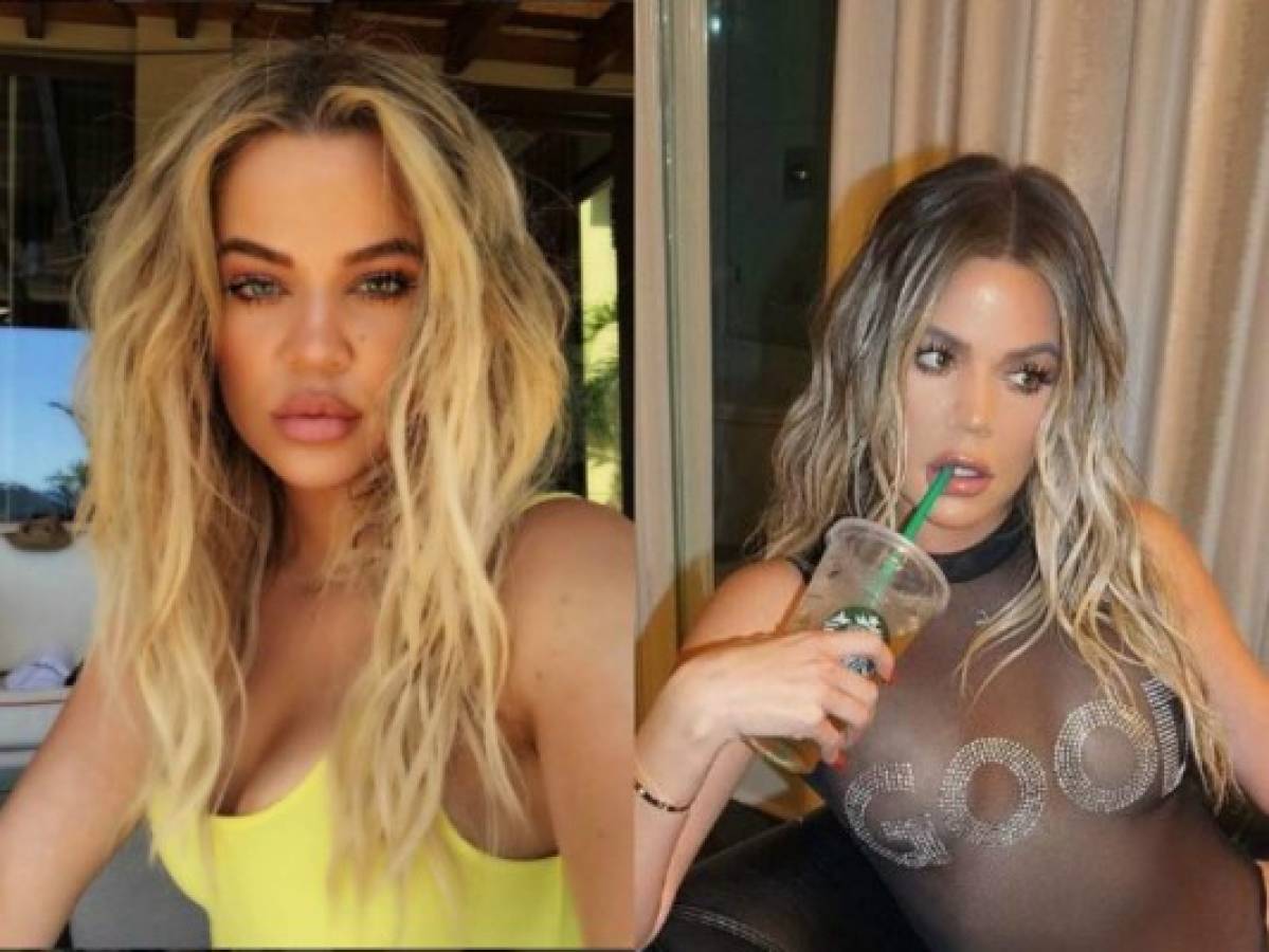 En esta imagen se puede ver la diferencia en la nariz de Khloé Kardashian. Fotos: Instagram