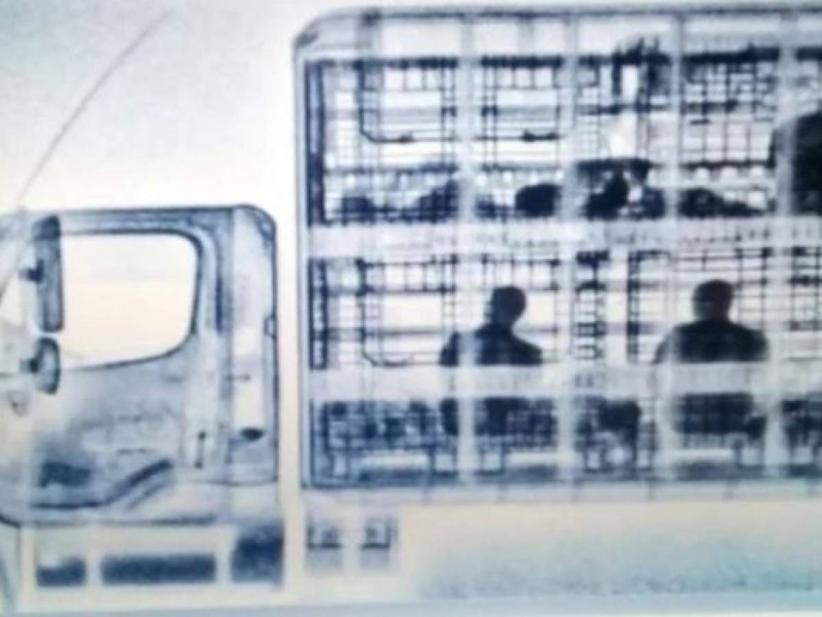 Con rayos X detectan a migrantes hondureños que viajaban hacinados en un camión en Zacatecas