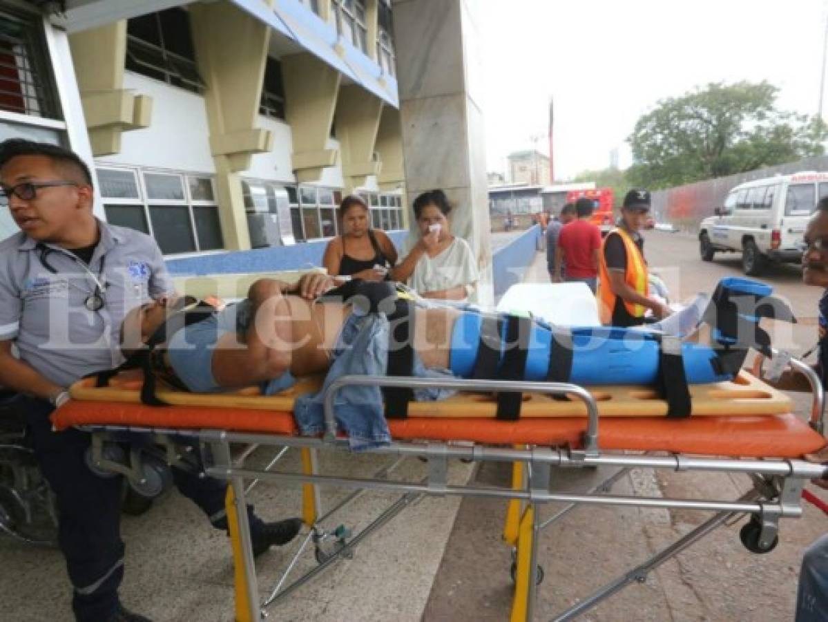 Los pasajeros de la mototaxi fueron los que más resultaron heridas. Foto: Estalin Irías/ El Heraldo