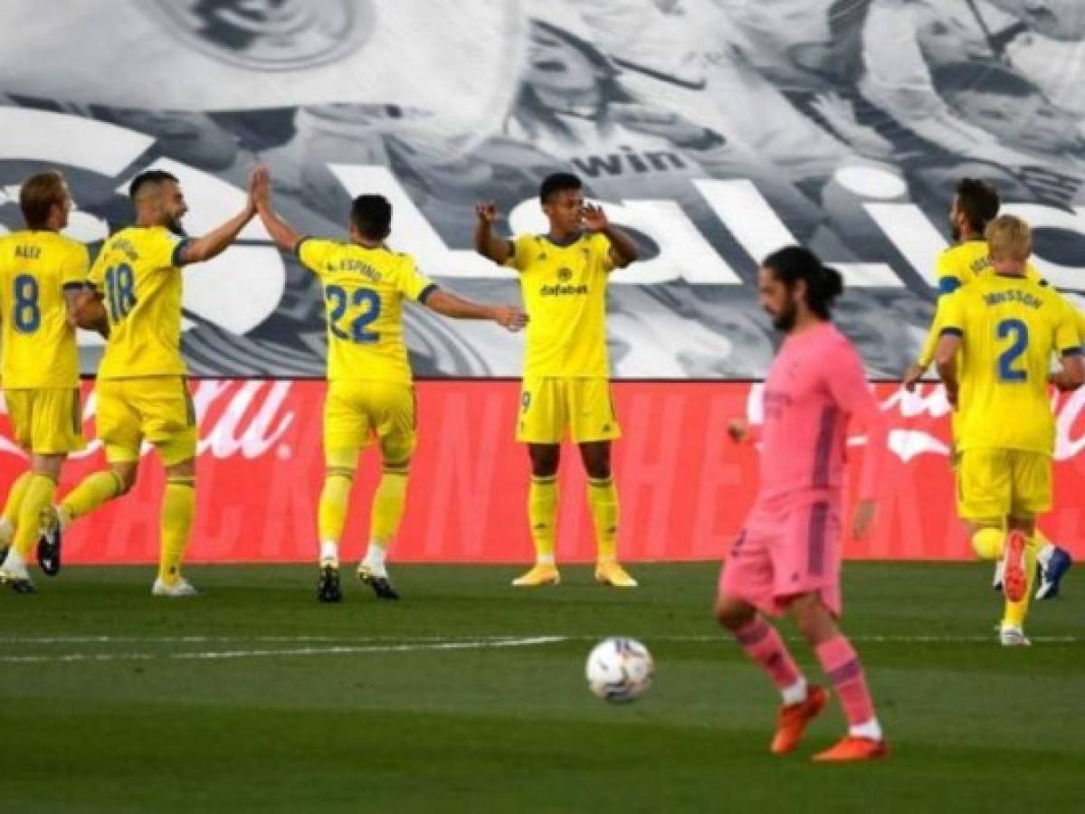 El Choco le dio la victoria al Cádiz ante el Real Madrid. Foto: AFP