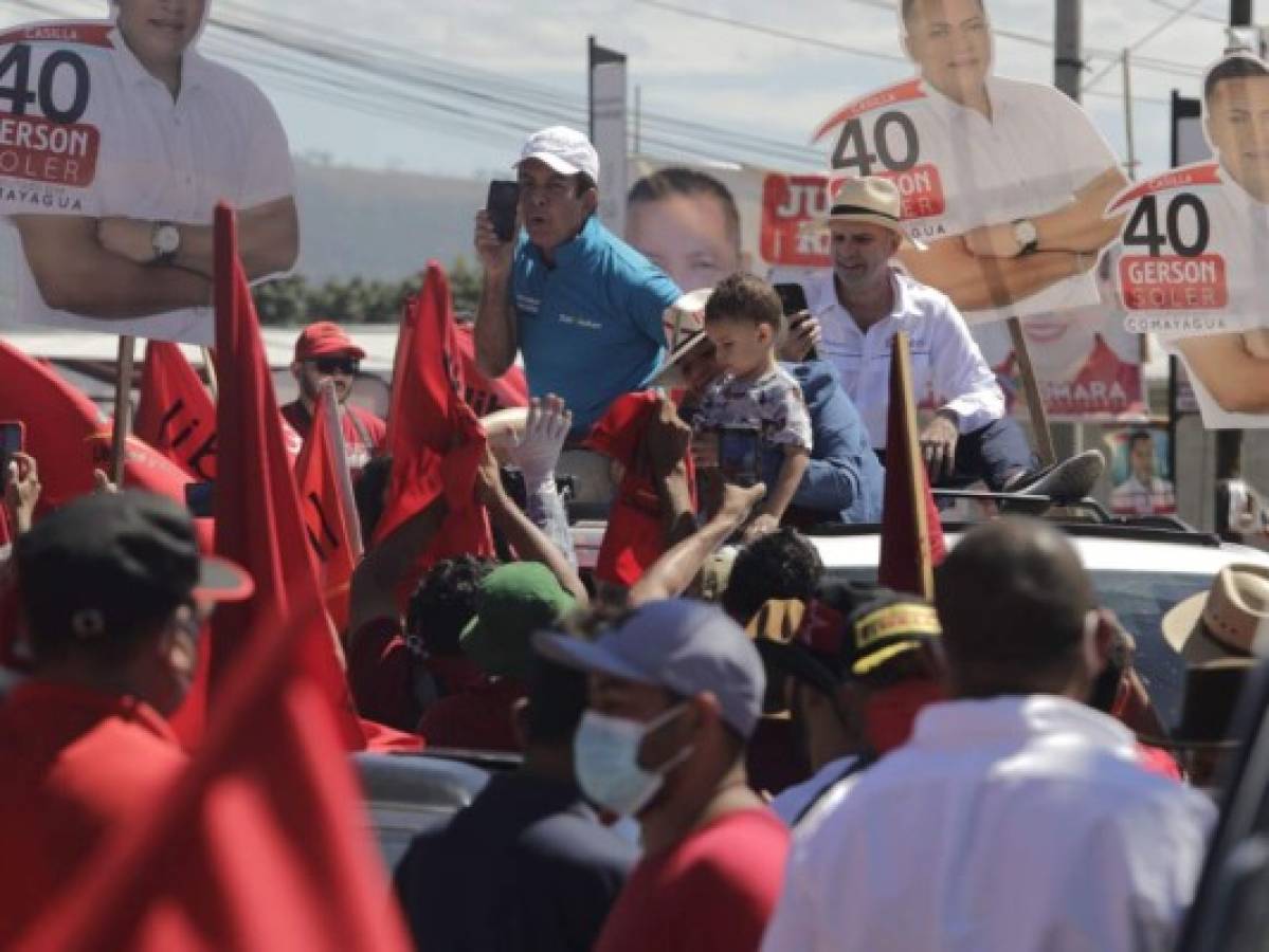 Junto a Salvador Nasralla llega Xiomara Castro a Comayagua  