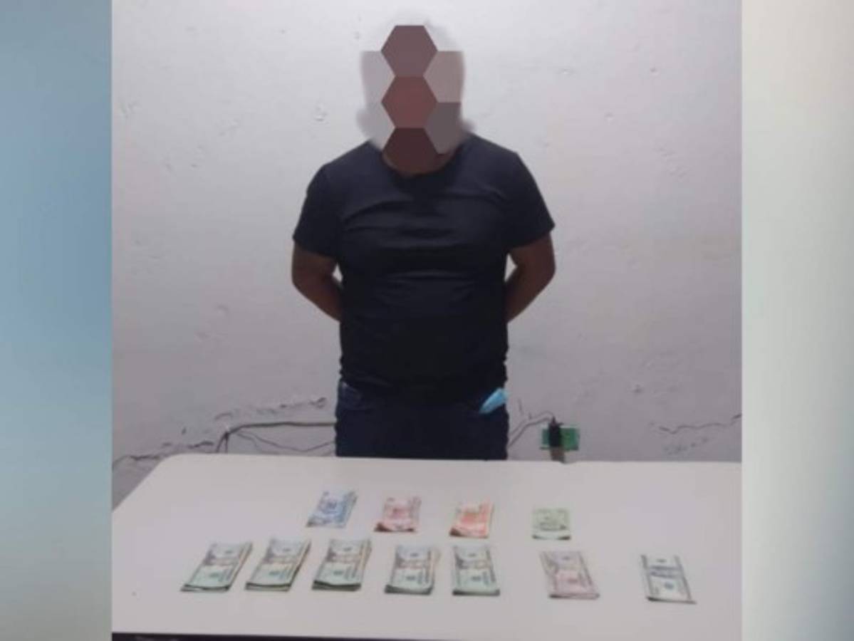 Capturan a guatemalteco con dólares, quetzales y pesos mexicanos en El Paraíso  