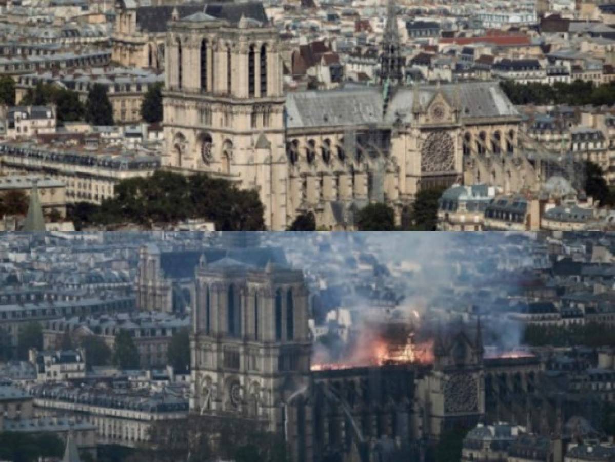 El antes y el después de la catedral de Notre Dame tras pavoroso incendio