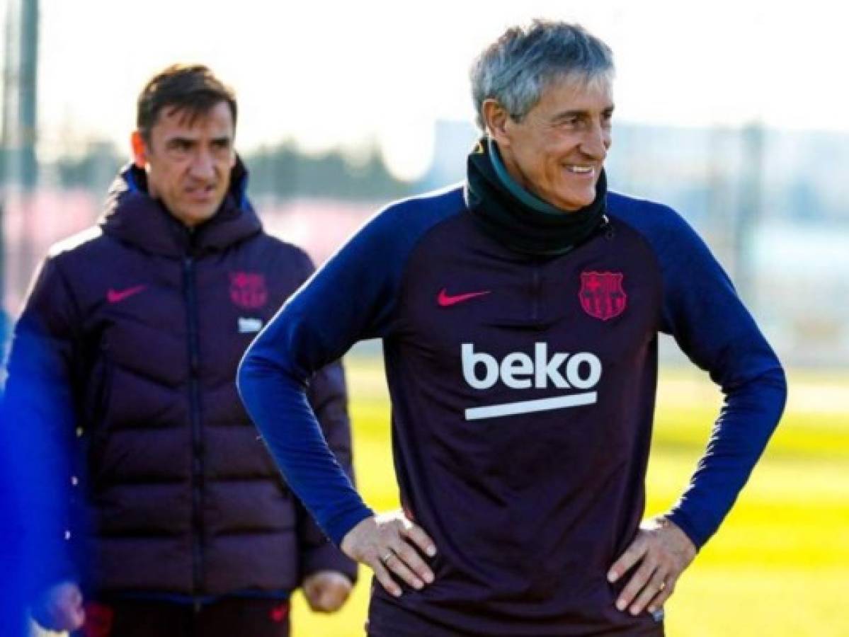 Quique Setién: 'No quiero especular con el futuro de Messi'