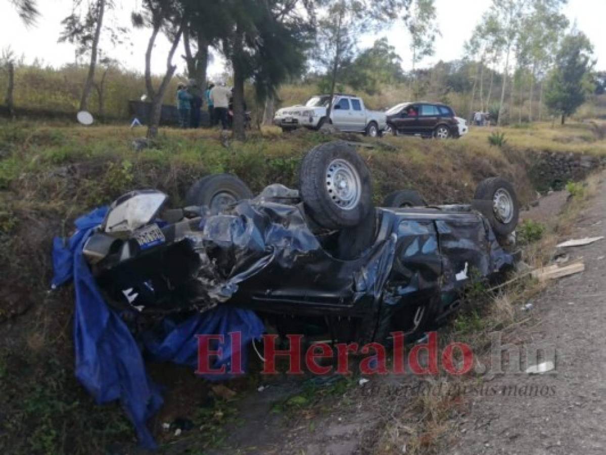 Un herido deja aparatoso accidente en la carretera al sur de Honduras