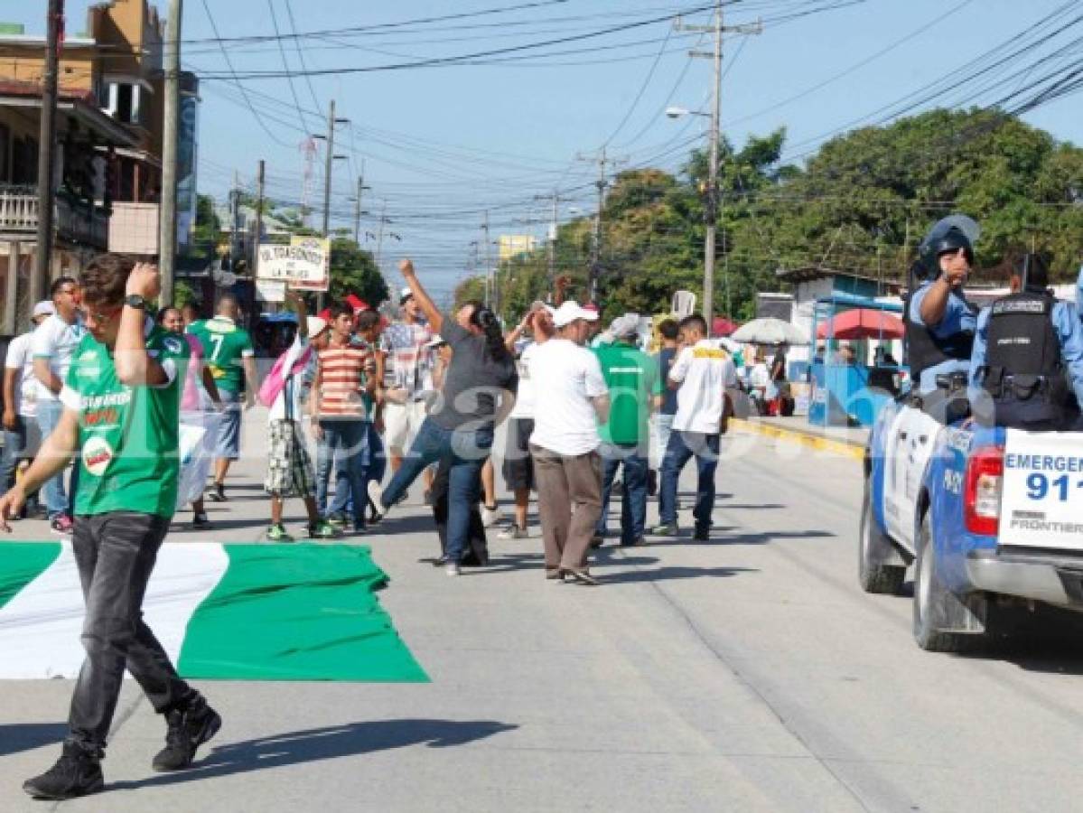 Decomisan pólvora a aficionados previo a la final Platense-Motagua en Puerto Cortés