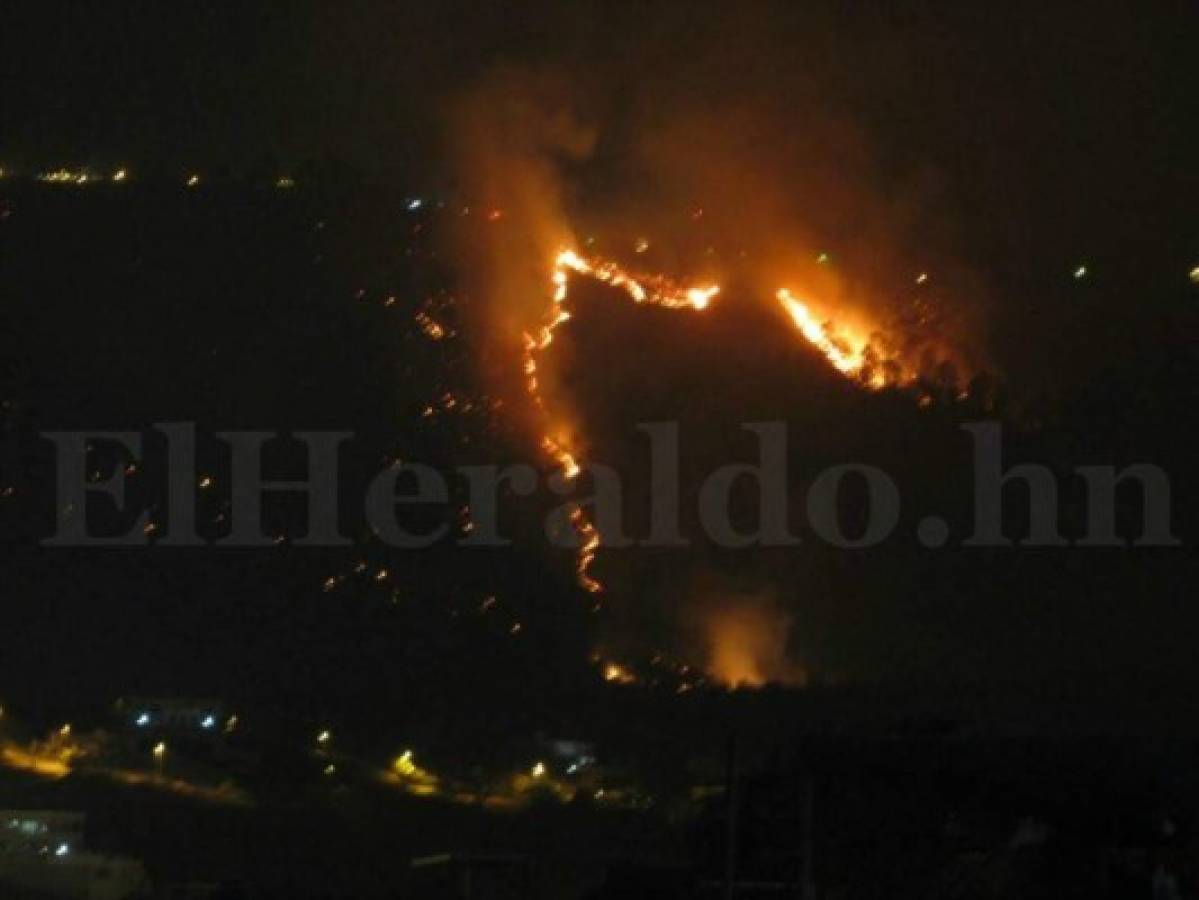 Capitalinos lamentan en redes sociales el incendio de El Picacho en la capital de Honduras  