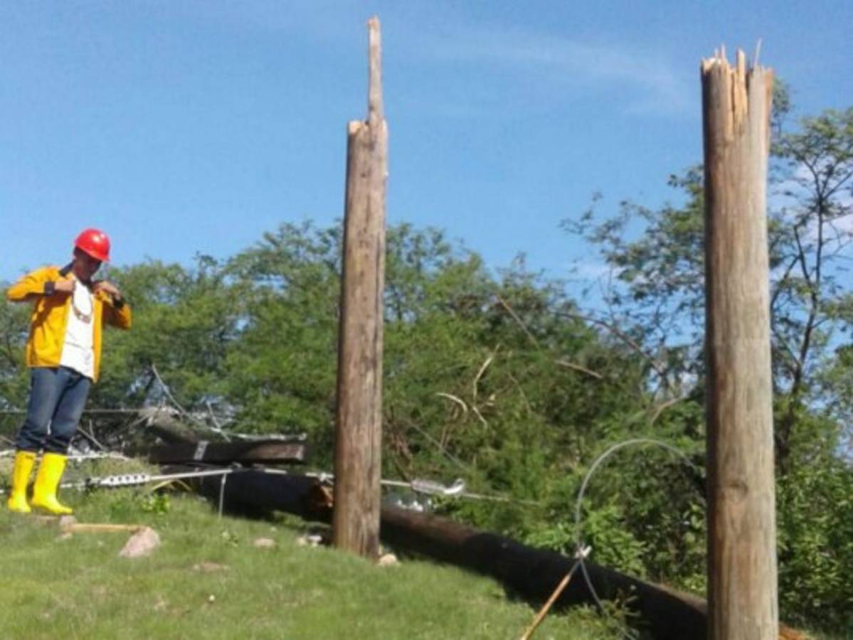 EEH atiende daños daños a red producto del temporal