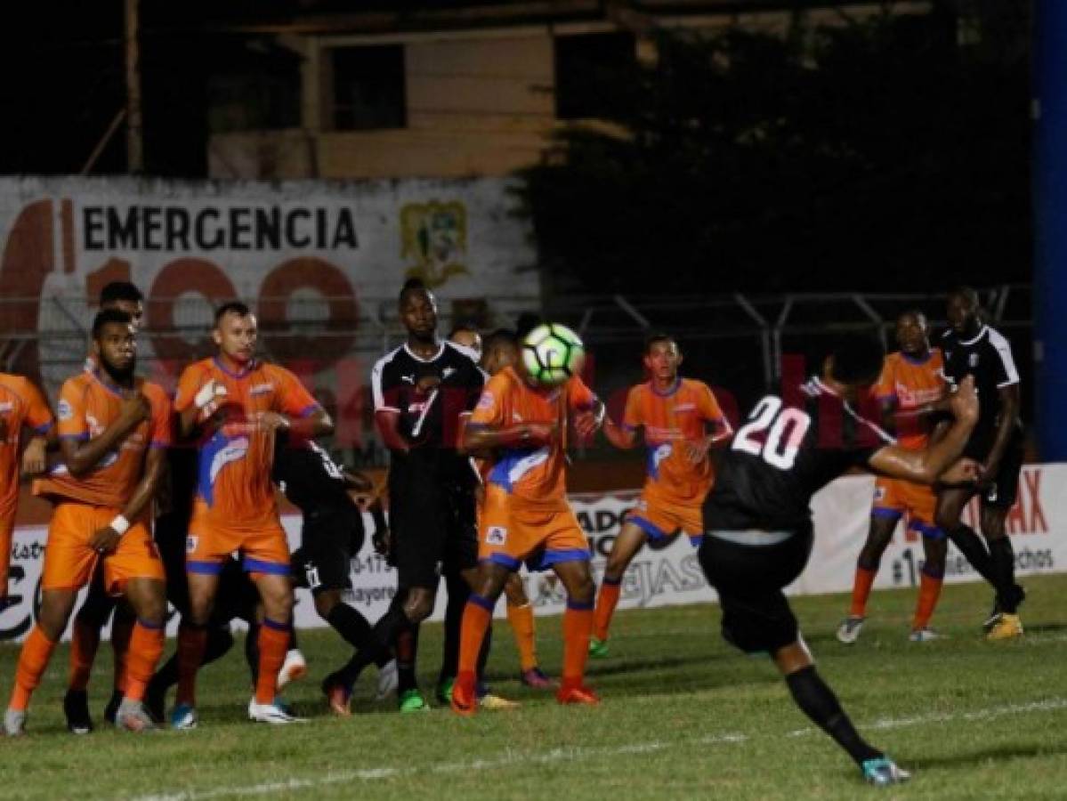 Honduras de El Progreso gana 2-1 a los Lobos de la UPNFM en el estadio Micheletti